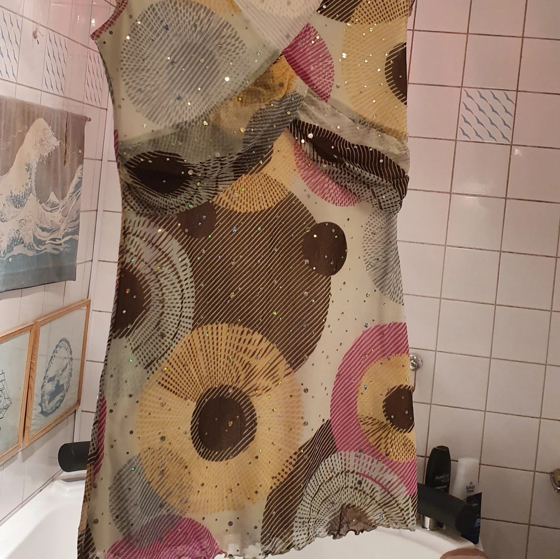 Sexig  glitter klänning 