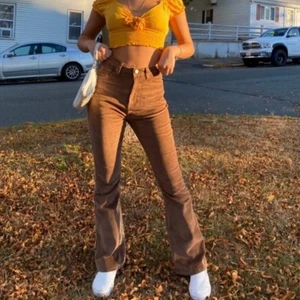 Corduroy flare pants - Flared bruna corduroy pants