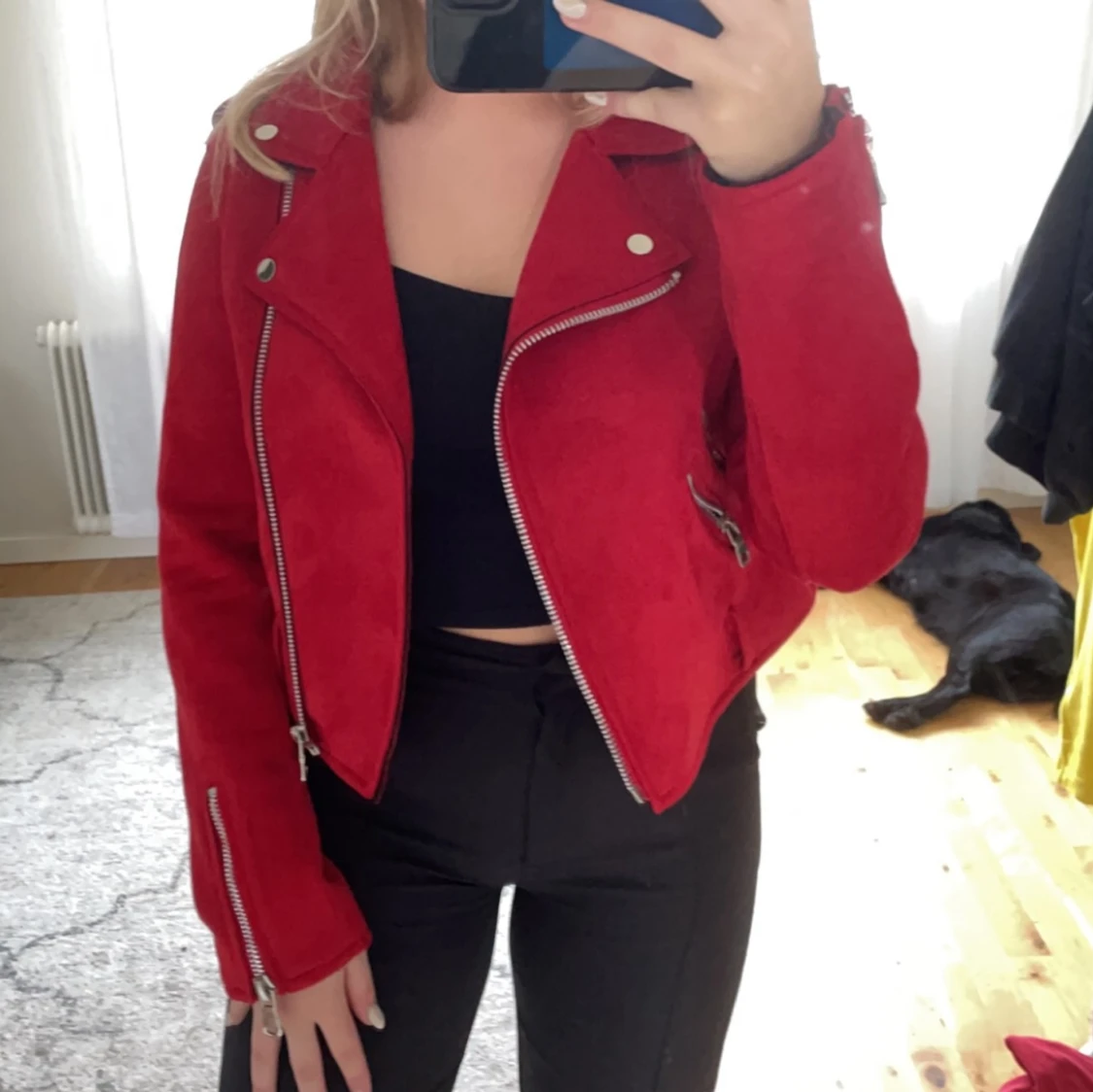 Röd mockajacka - 90