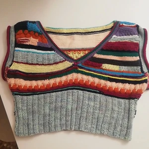 Hand knitted väst , använt 1 gång - Hand knitted, 100%bomull