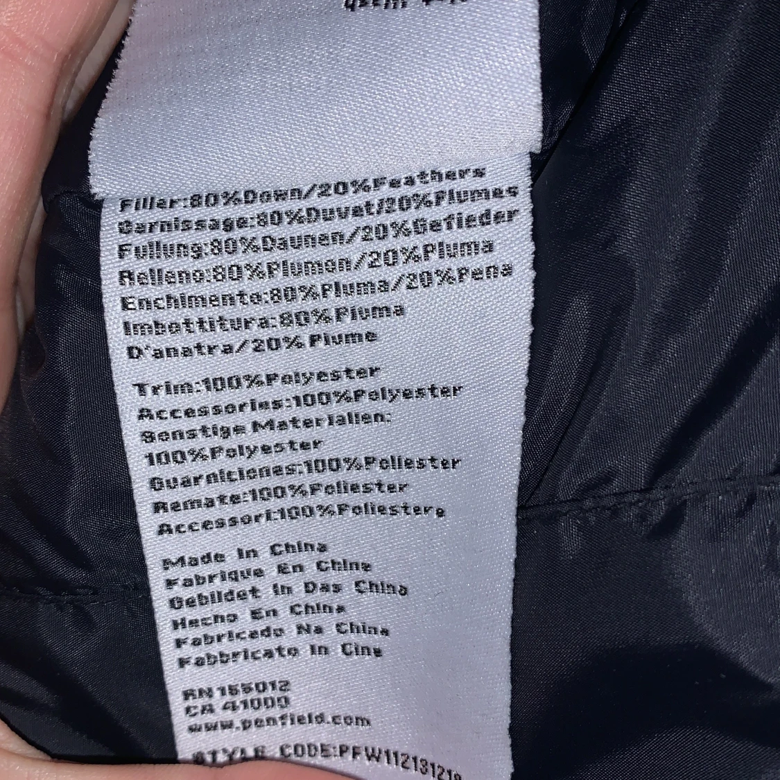 Penfield Equinox svart puffer-jacka  - 91