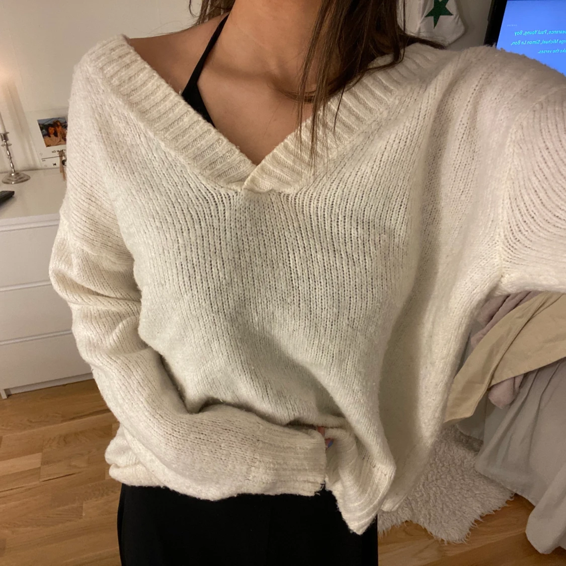 Stickad tröja strl S - 90