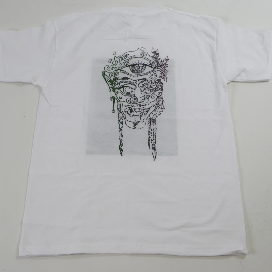 Blå & grön screentryck  - 90