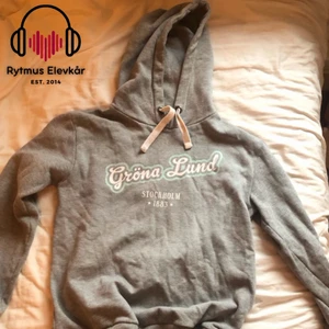 Grå hoodie med tryck - Grå hoodie med tryck i strl S. Säljs av Rytmus Stockholms Elevkår, alla kläder som säljs har skänkts utav elever på Rytmus och de pengar som samlas in från klädinsamlingen ges oavkortat till WWF. Ta chansen och köp fina kläder second hand och bidra på samma gång till att bevara miljön!