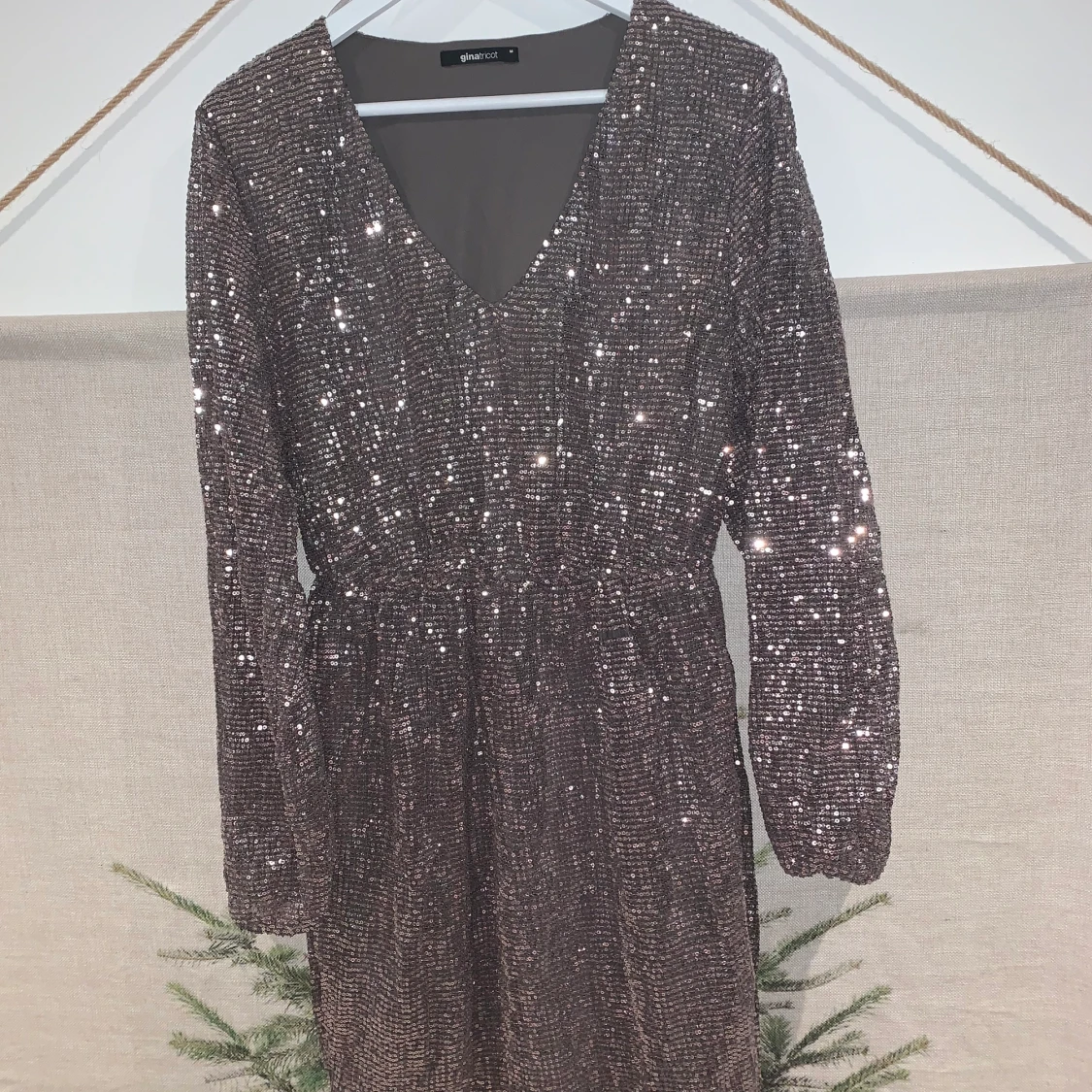 Paljett glitter klänning 