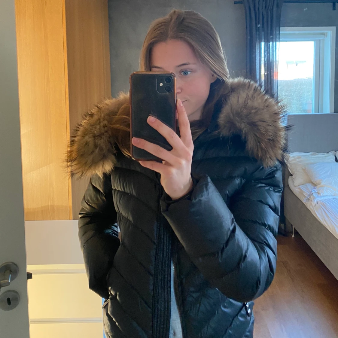 Dunjacka med päls - 90