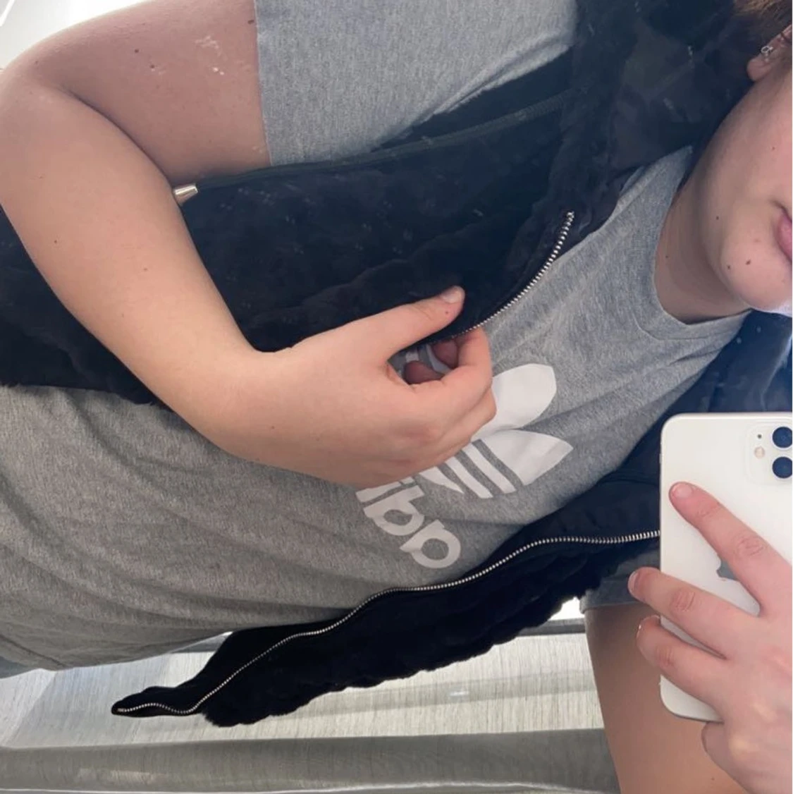 päls väst med luva  - 90