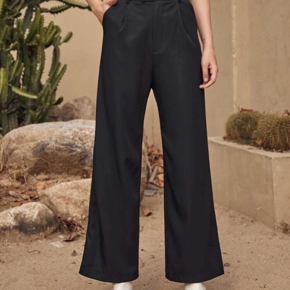 Högmidjade kostymbyxor - 90