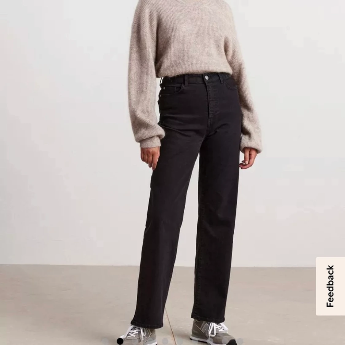 Svarta vida high waist-jeans