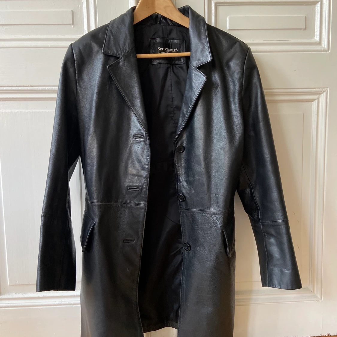 Svart läder jacka - 90