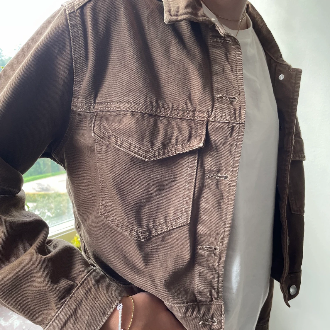 Brun jeans jacka - 90