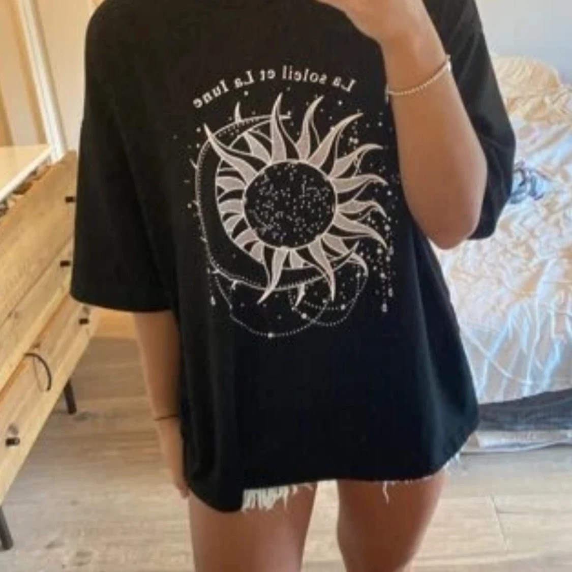 Black oversized tee  - 90