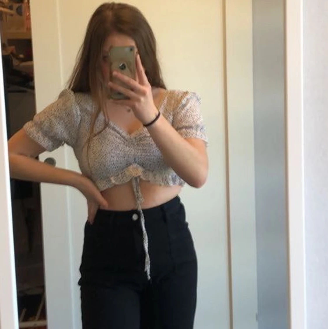 Gullig vit topp - 90