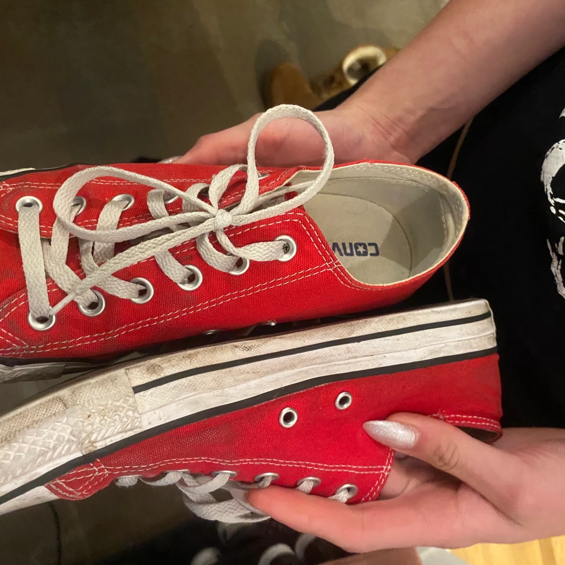 converse röda låga - 90