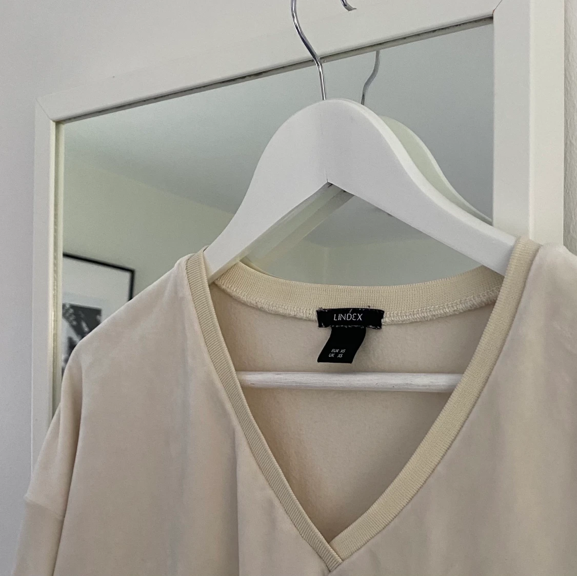 Långärmad tröja i samet. - 91