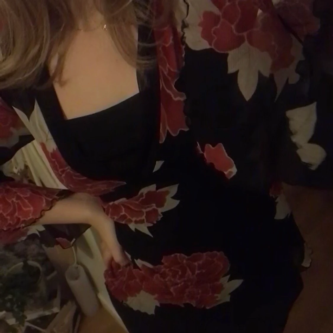 Rödblommig topp - 91