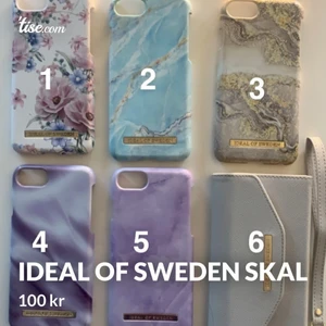 Idealofsweden - Säljer mina ideal of sweden skal för 100kr st iPhone 7/8. Skal 1 & 4 är en spricka vid kameran, skalen är inte särskilt tåliga, men väldigt fina. Skal 6 är en plånbok till kort eller kontanter, magnetisk platta där skalet ska placeras och praktiskt att använda om man inte vill tappa bort sina kort/kontanter. Köparen står för frakten.