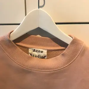 Dundernajs tröja från Acne Studios. Mkt användbar, puderrosa/beige crewneck i kortare modell med stora armar och dragkedjor på sidan (bild 3). 