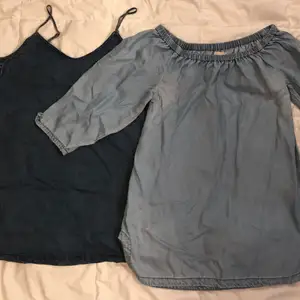 2 jeansklänningar köpta i Australien. Märke och storlek, från vänster: Longlost, 38 Billabong, 36  100kr/st eller båda för 160kr
