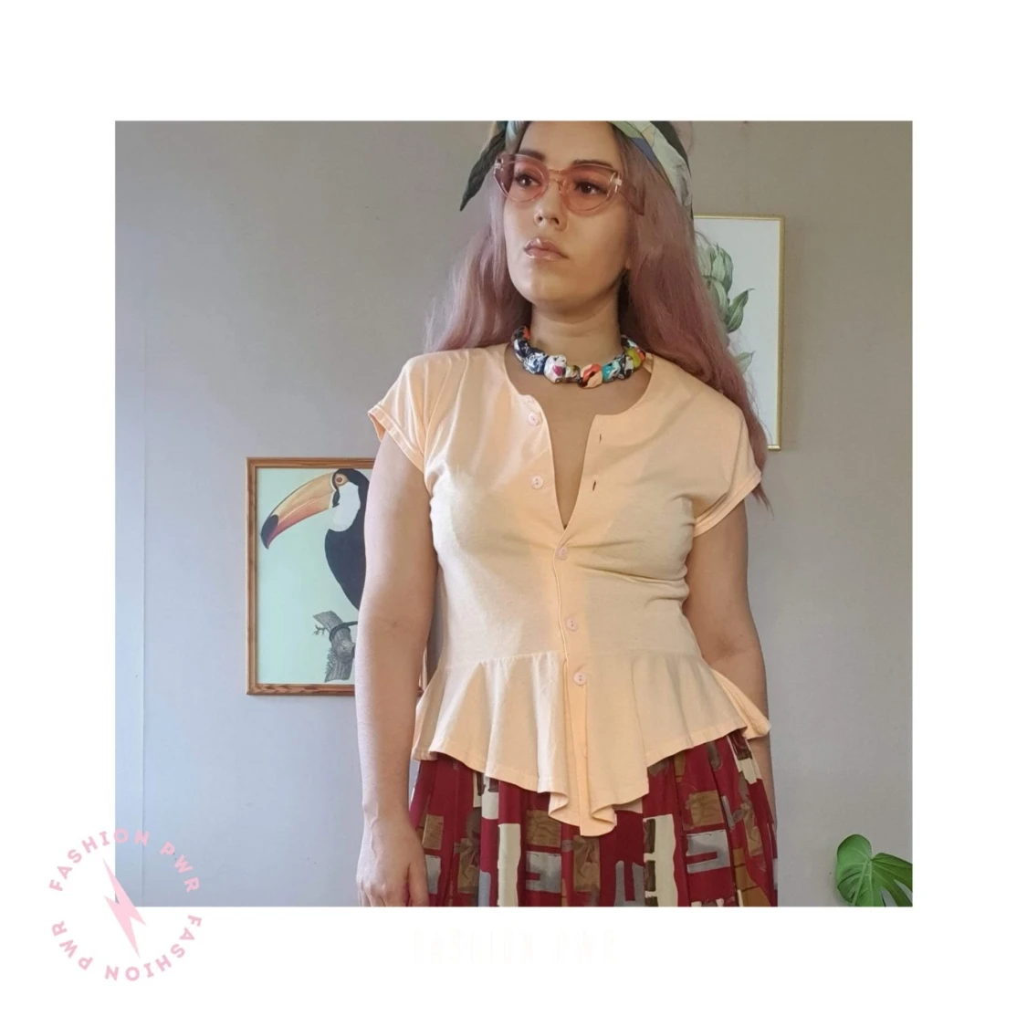 Peachy day Vintage blouse - 90