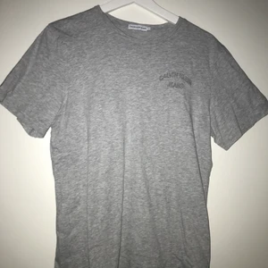 Calvin Klein T-Shirt strl. XS/S - En grå Calvin Klein T-Shirt i storlek XS/S. Litet tryck på vänstersida.