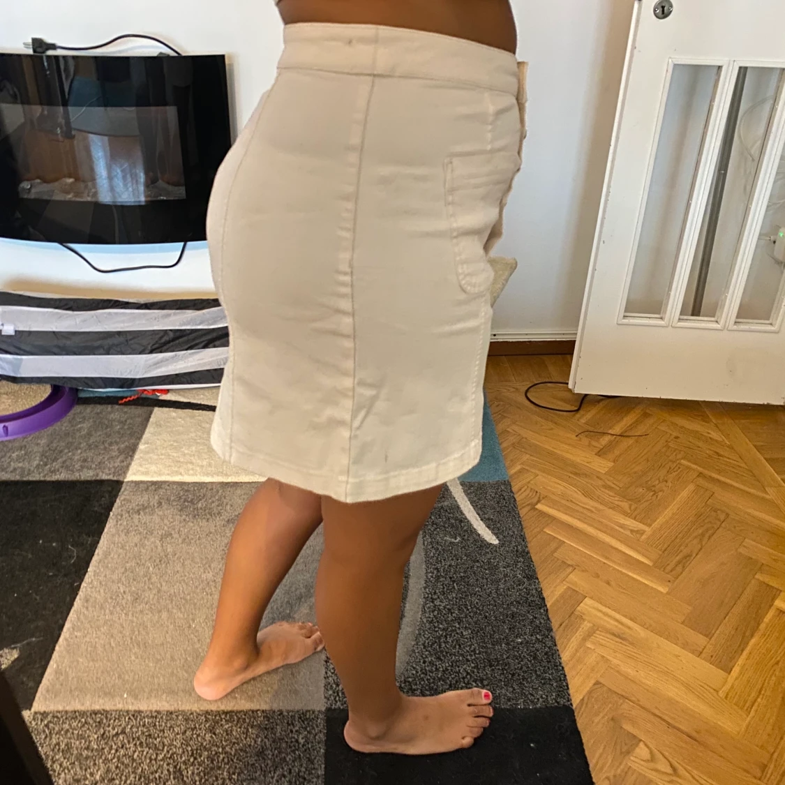 Ljusrosa jeanskjol - 91