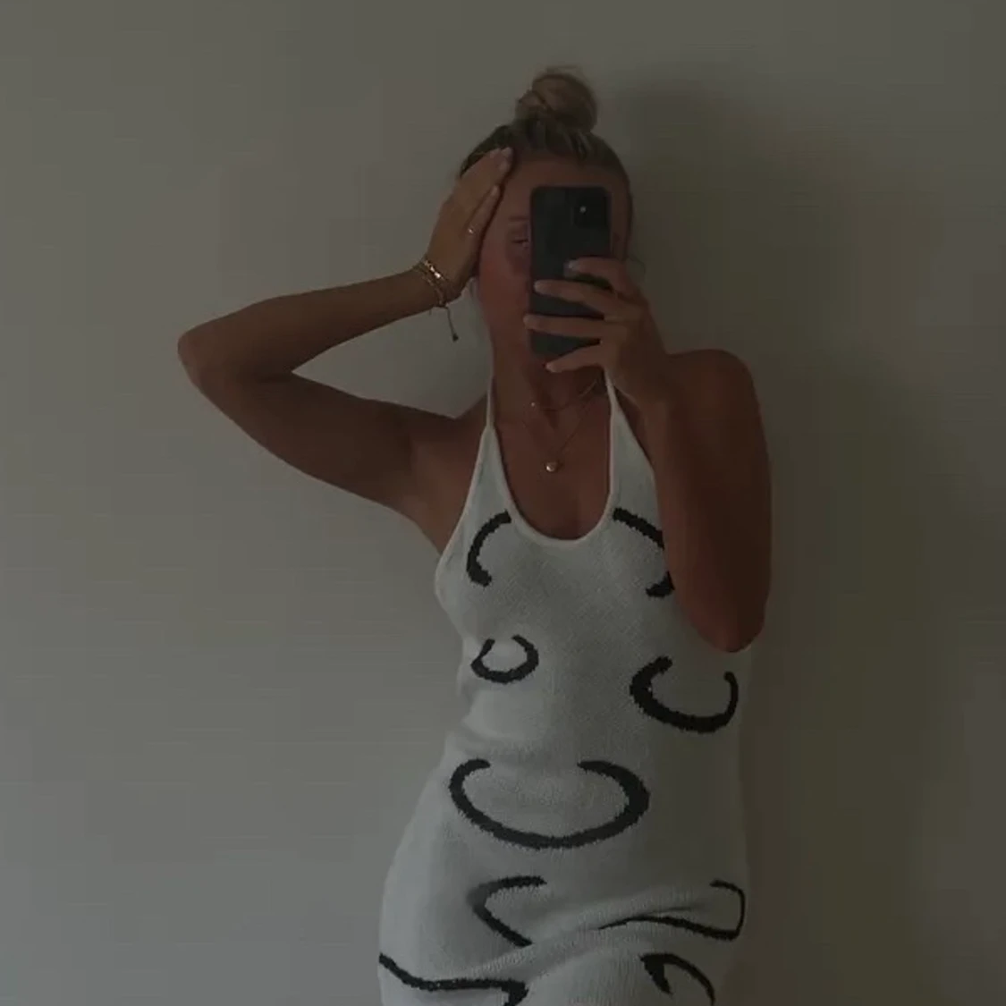 superfin stickad klänning