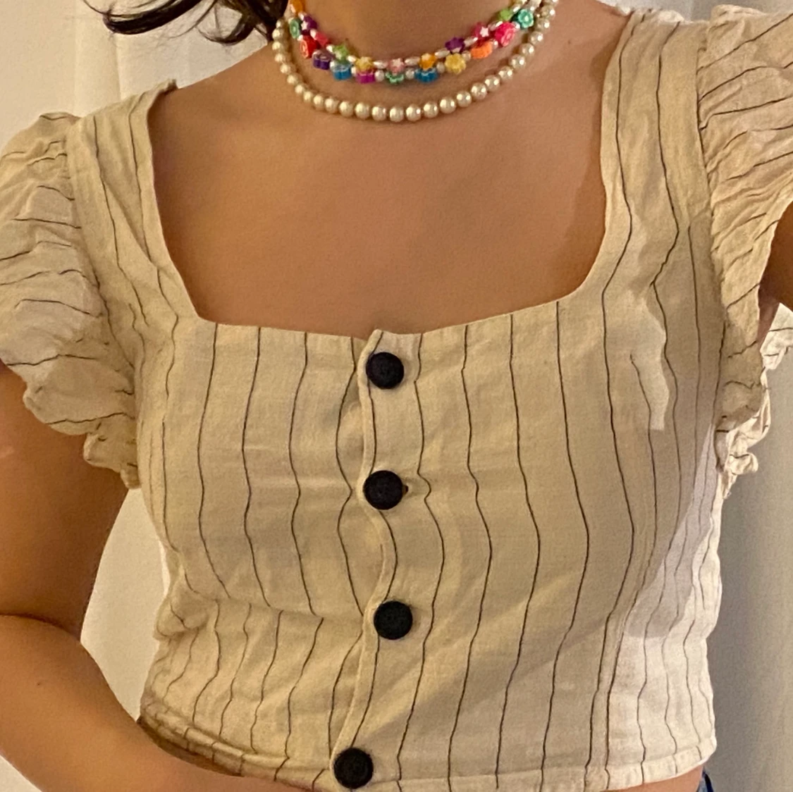 Supersöt beige topp