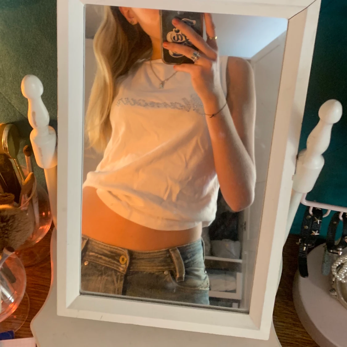 Linne glittertext - 90