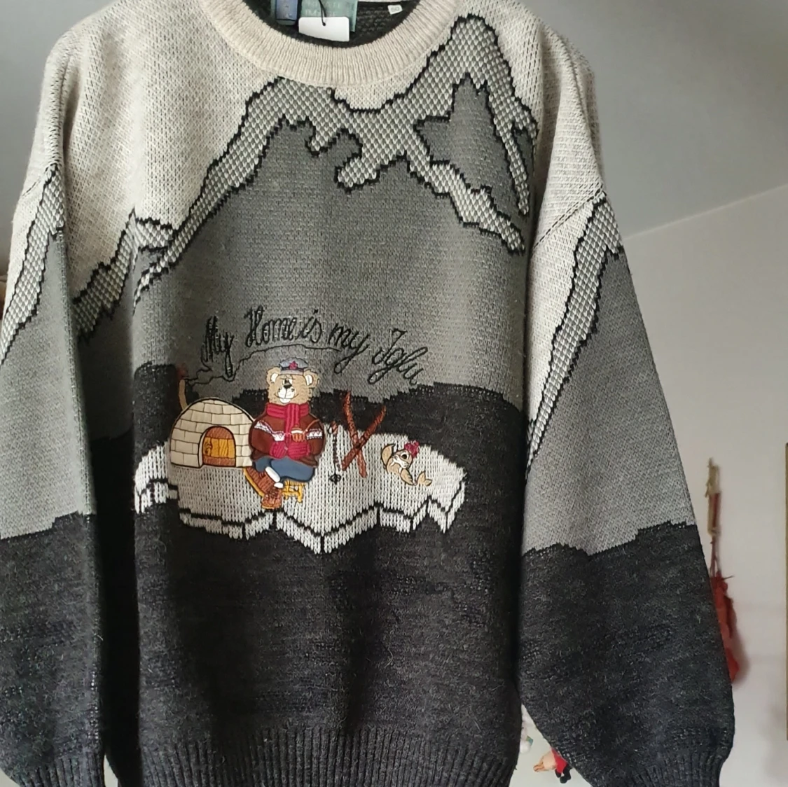 Sexig och unik mjukt kashimir tröja med orden my home is my jungle  - 91