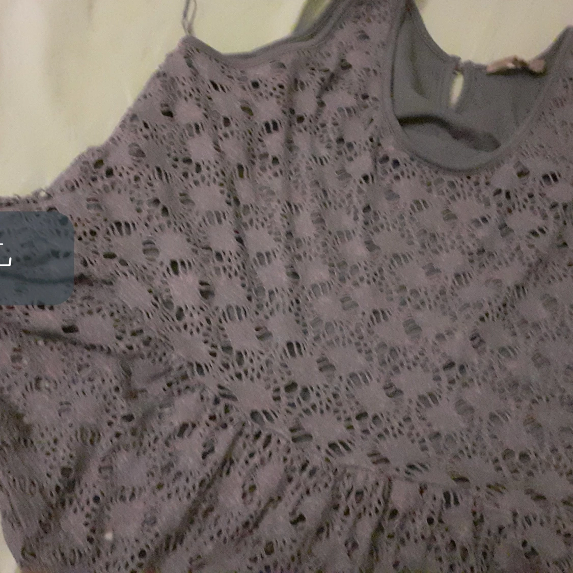 M/L. Hourglass-linne grå/blå, *Dotted Blue.