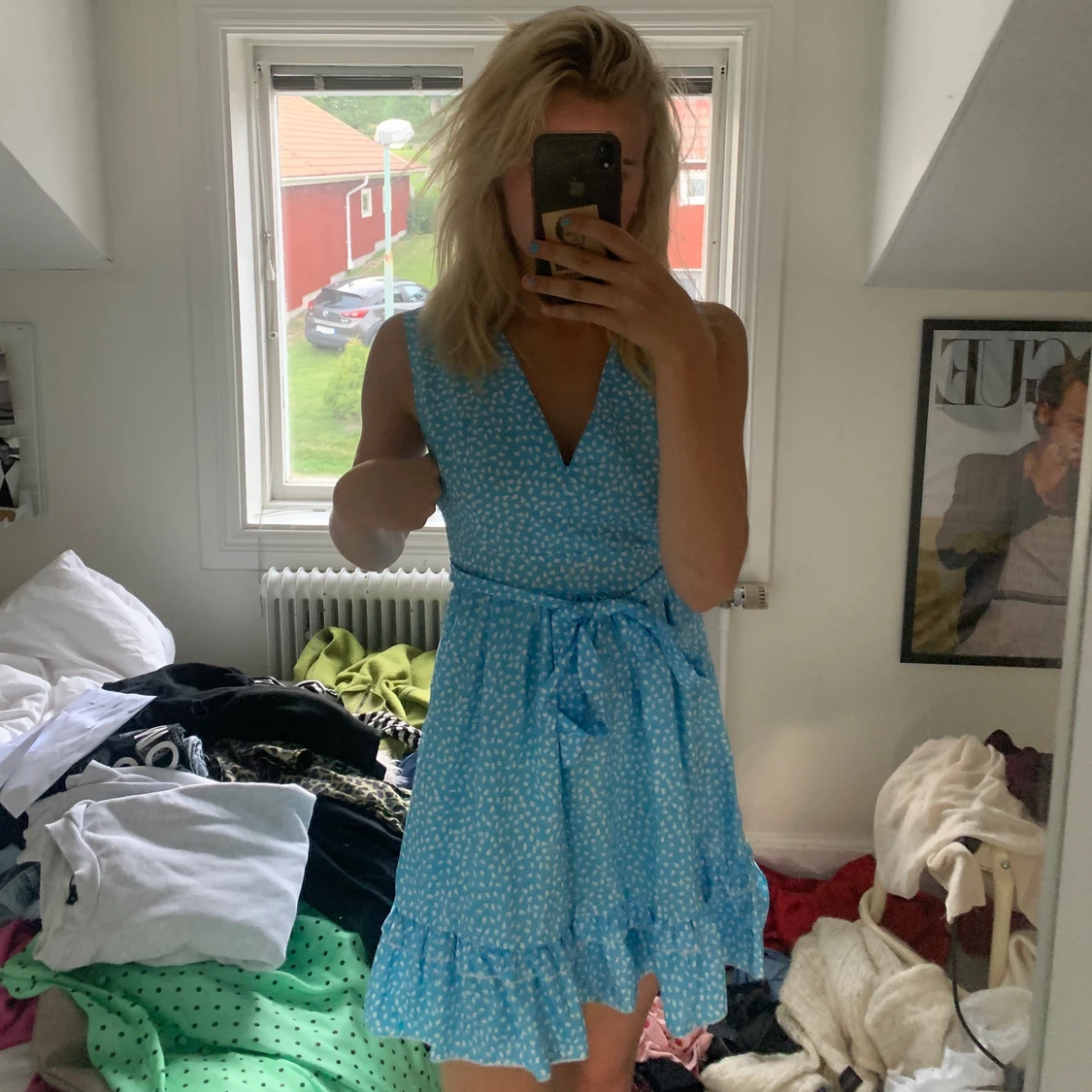 Blå klänning strl xs