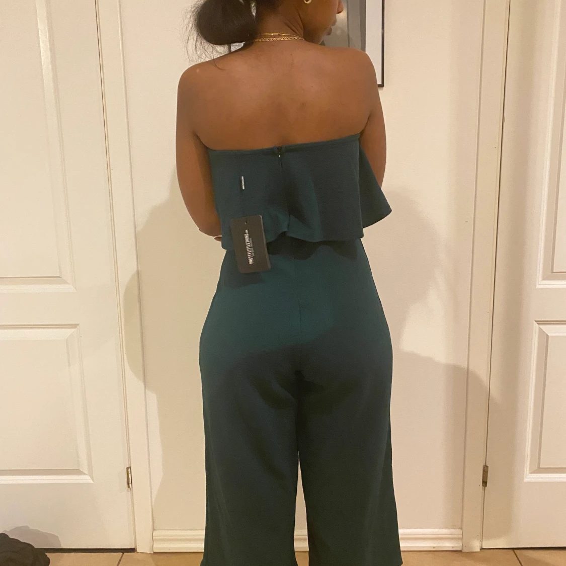 PLT Bardot 3/4 Jumpsuit med Volang - 91