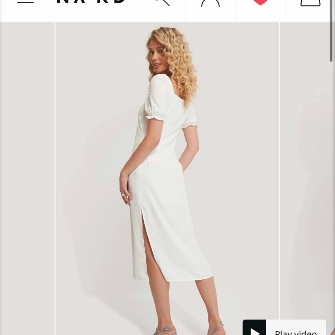 Vitt sommar klänning från Nakd storlek 34 - 90