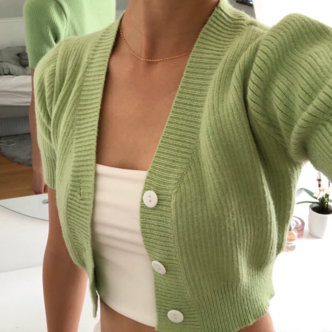 Grön croppad topp - 91