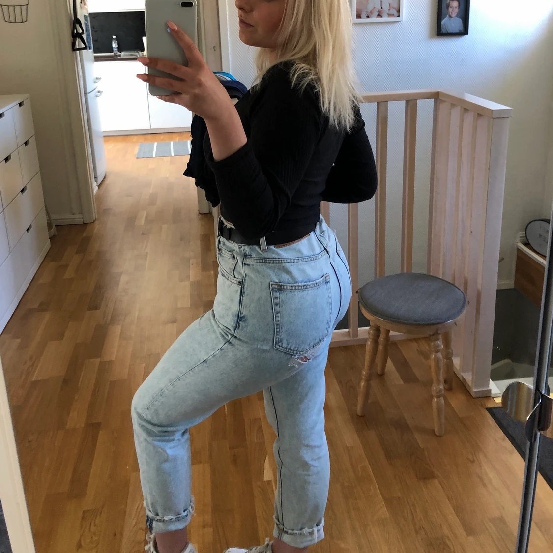 Blåa jeans