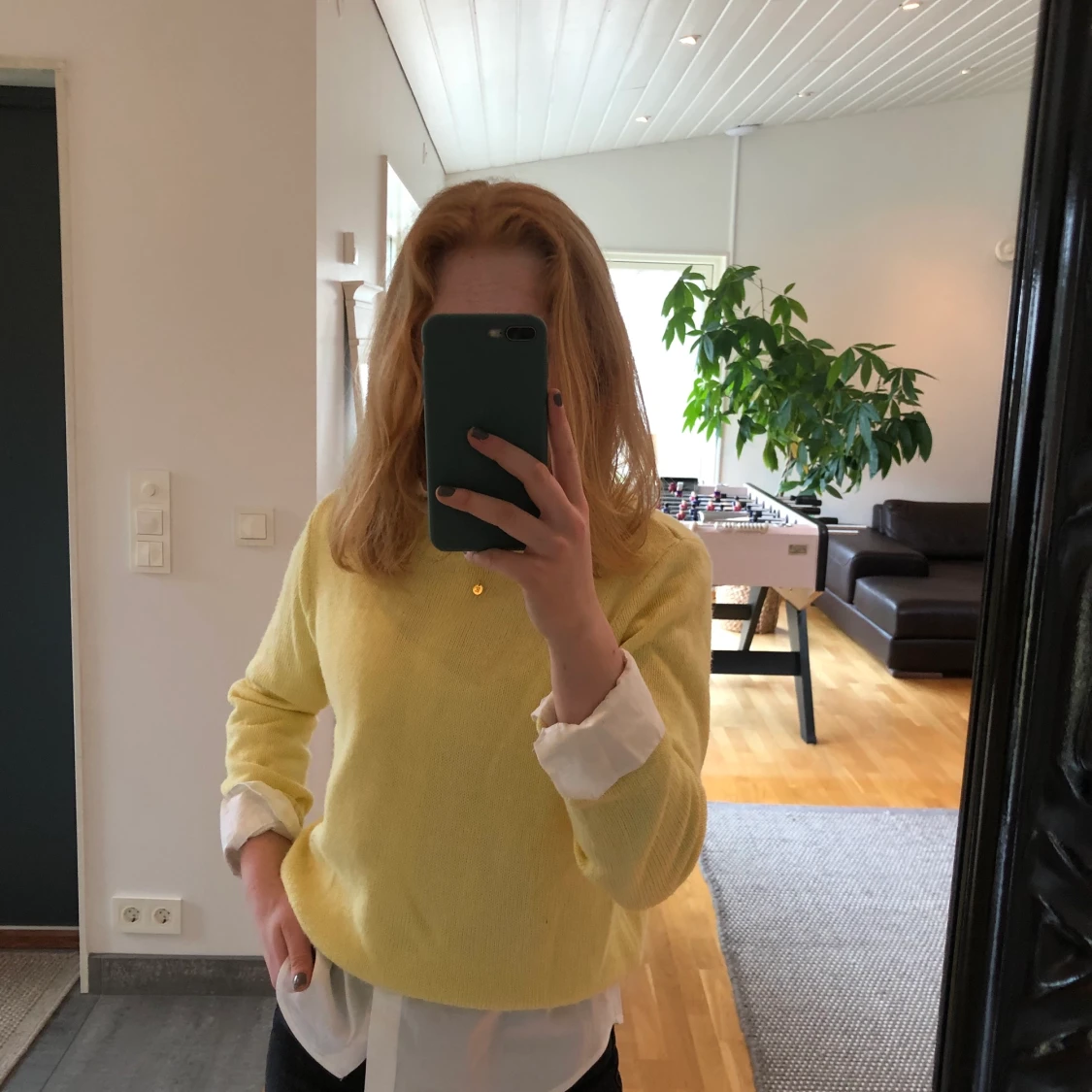 💛Fin gul stickad tröja💛 - 90