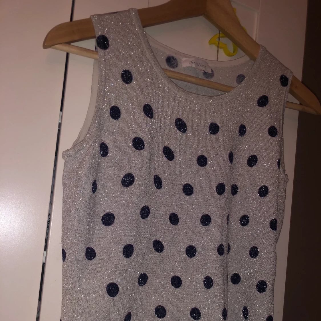 Glittrigt prickig linne väst - 91