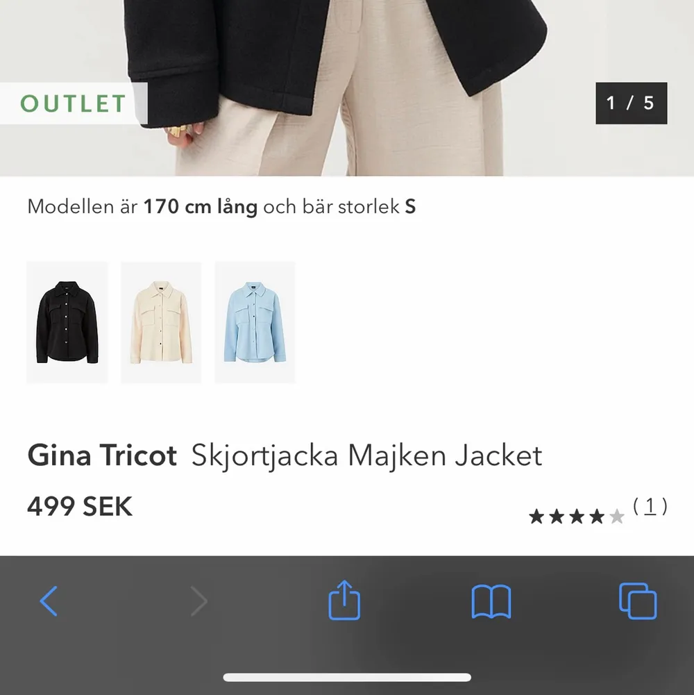 Superfin svart skjortjacka från ginatricot. Aldrig använd då den ej passar mig💕 ordinariepris 499kr. Storlek S. Lite oversized😍. Jackor.