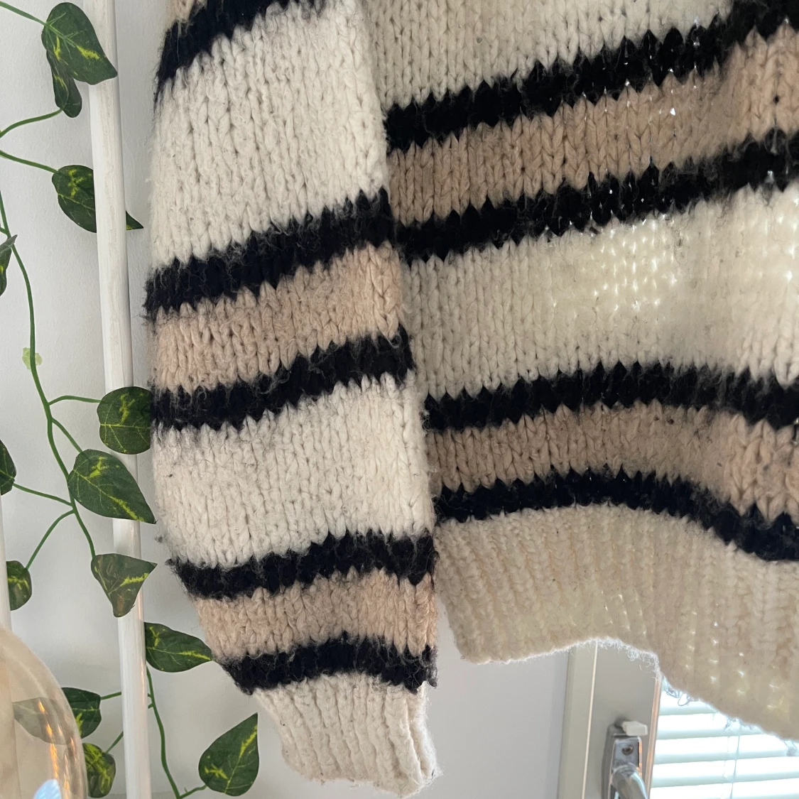 Stickad randig tröja - 90