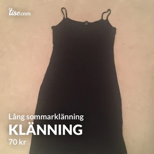 Lång klänning - Lång svart klänning i storlek M