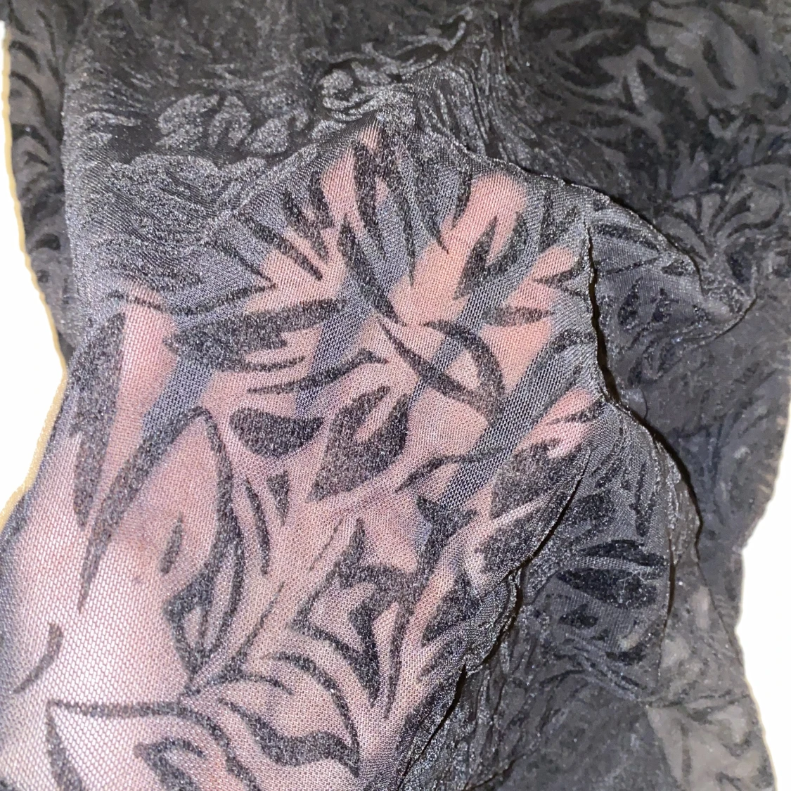 Svart genomskinlig topp - 90