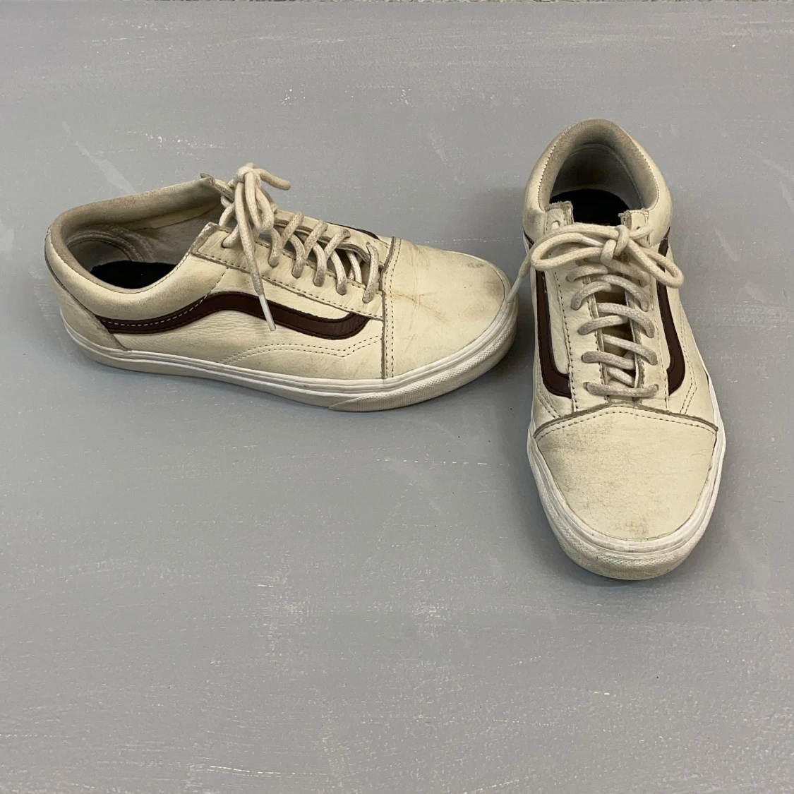 Vans beige brun strl 36 läder 