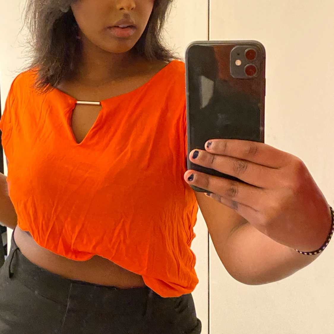 orange/röd top