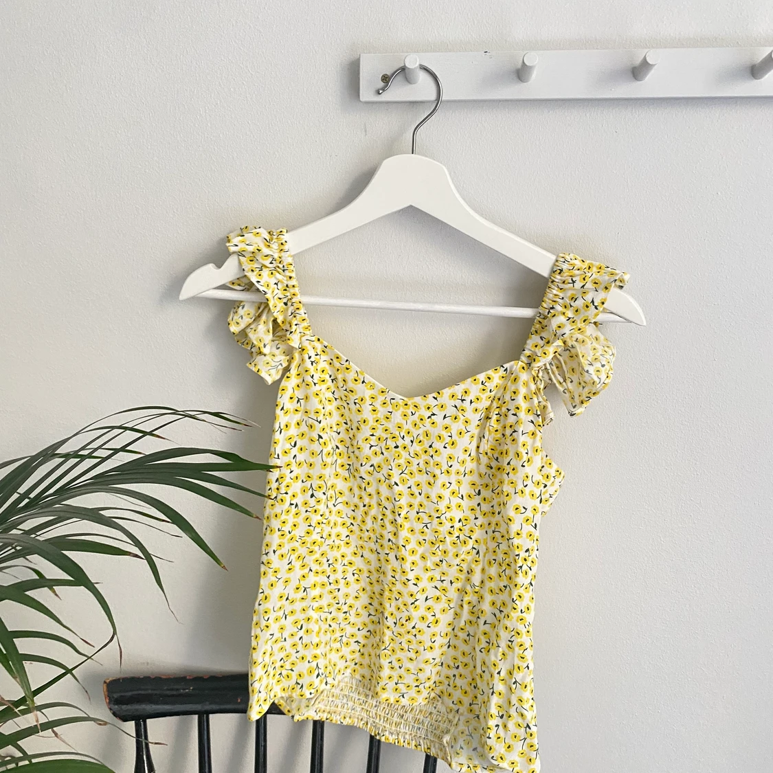 Gulblommigt linne H&M stl 34 - 91