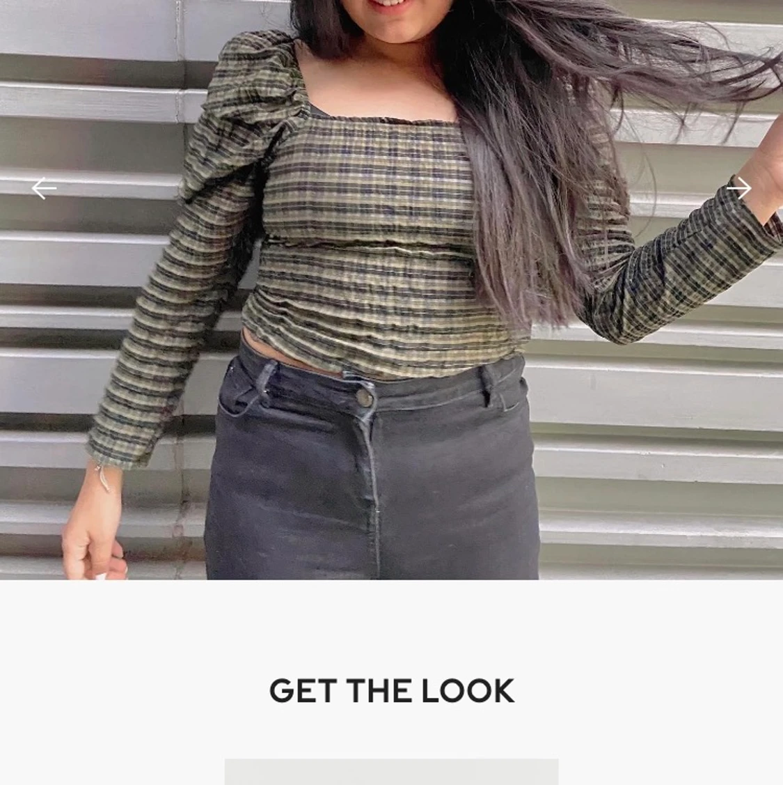 Blus med puffärmar  - 90