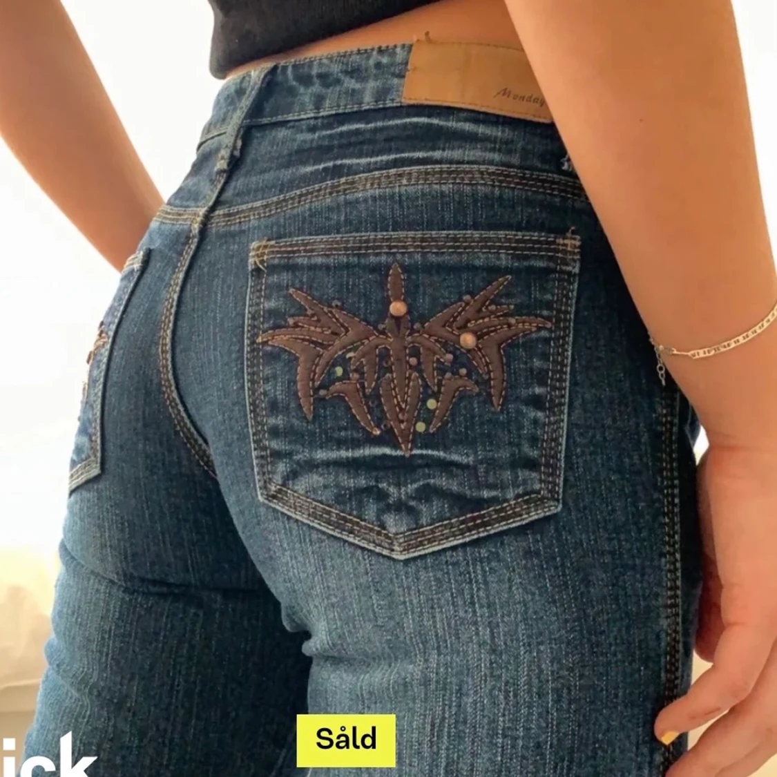 lågmidjade jeans - 90