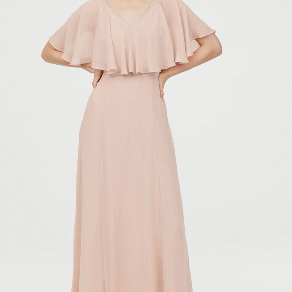 Lång chiffong klänning (rosa) | Plick Second Hand