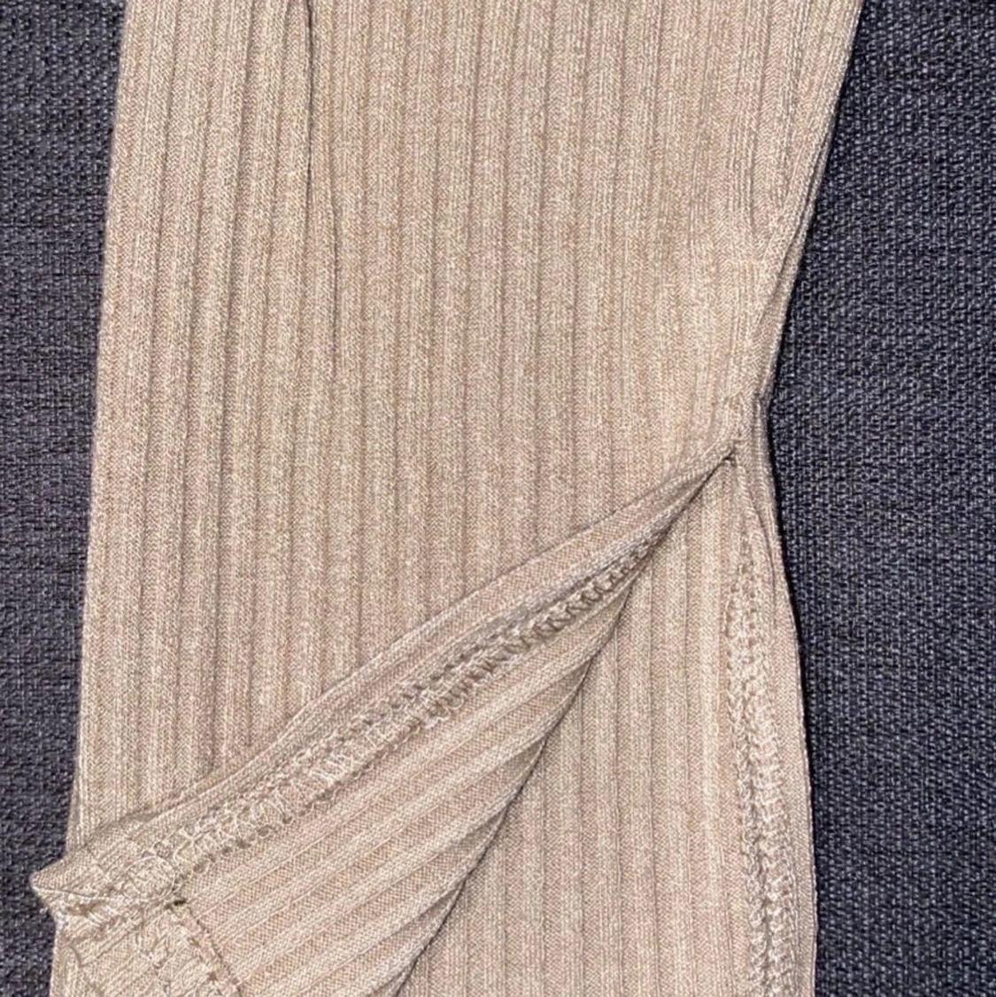 Beige dubbelblixtlås - 90