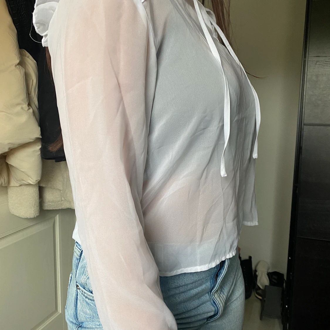 Superfin vit blus - 90